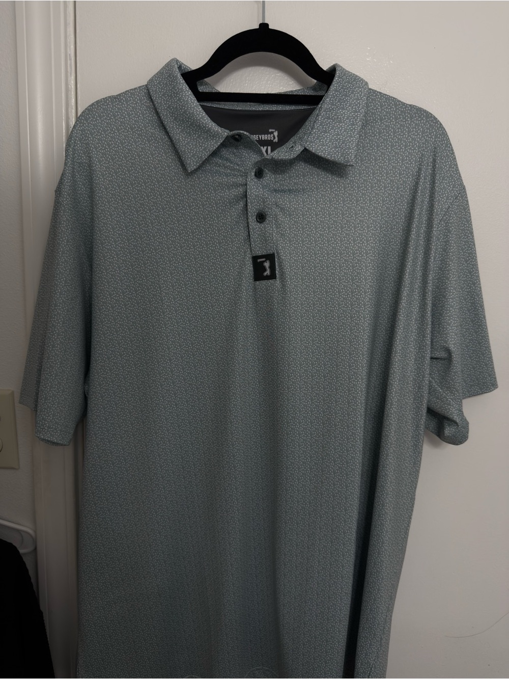 Bogey Bros Grey Short-Sleeve Polo with “speckles”